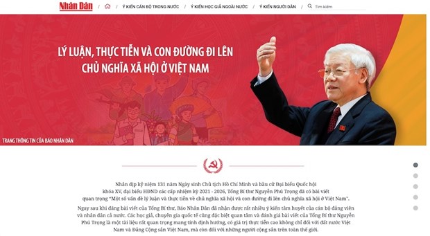 Nhan Dan newspaper launches website on Party General Secretary’s article hinh anh 1