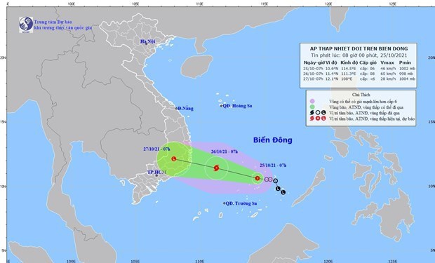 Tropical depression heads towards south-central Vietnam hinh anh 1
