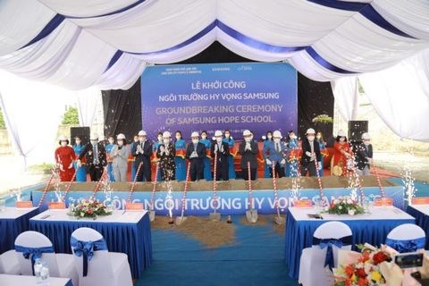 Samsung Hope School initiated construction in Lang Son hinh anh 1