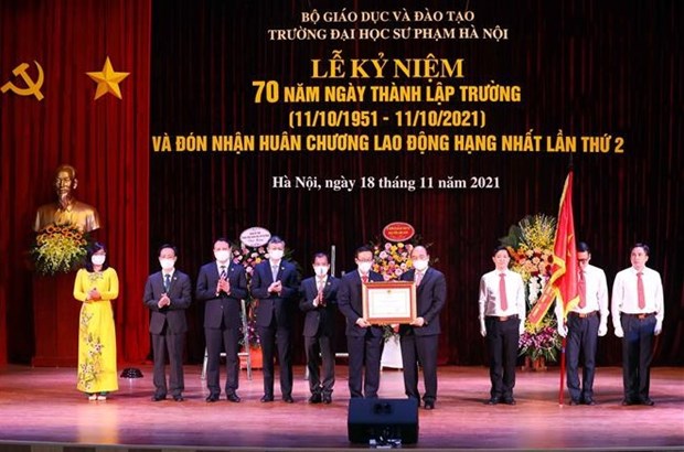 President attends ceremony marking Hanoi Nat’l University of Education’s founding hinh anh 1