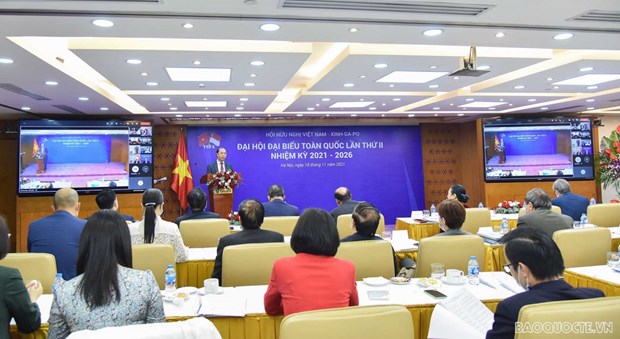 Vietnam-Singapore Friendship Association convenes second congress hinh anh 1