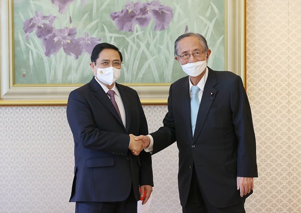 PM Pham Minh Chinh meets with leaders of Japan's Parliament hinh anh 2