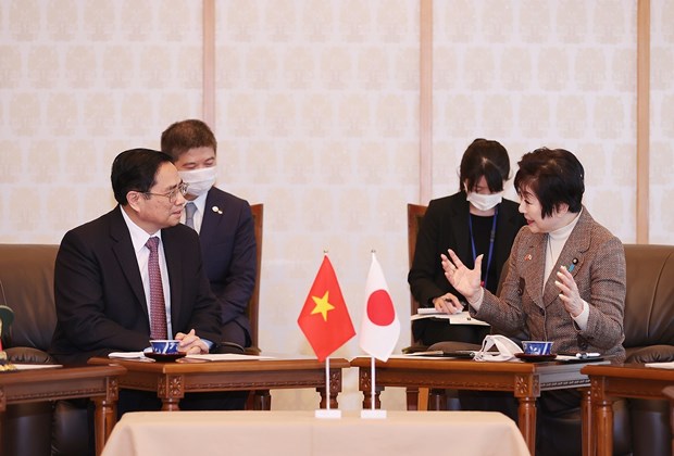 PM Pham Minh Chinh meets with leaders of Japan's Parliament hinh anh 1