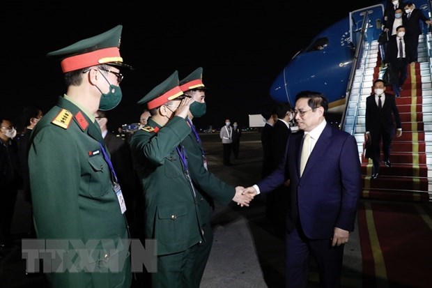 PM Pham Minh Chinh arrives in Hanoi, concludes Japan visit hinh anh 1
