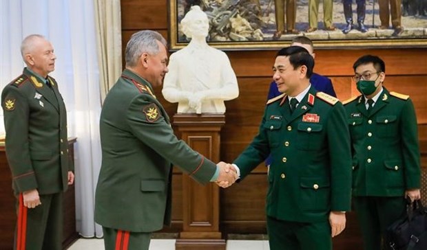 Vietnamese, Russian defence ministers hold talks hinh anh 1