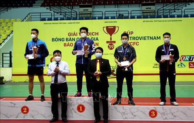 Winners of National Table Tennis Championships 2021 honoured hinh anh 1