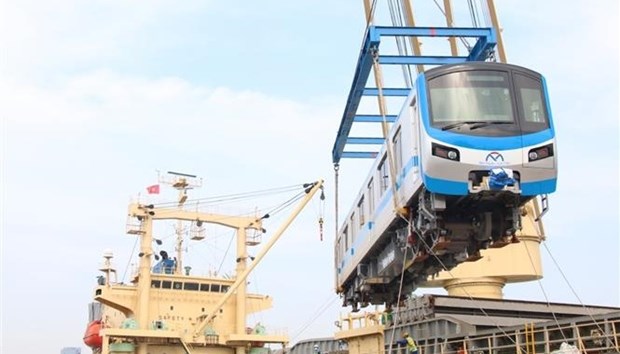 Four more trains of Metro Line No.1 arrive in HCM City hinh anh 1