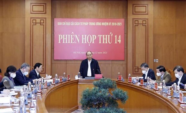 President chairs 14th meeting of judicial reform steering committee hinh anh 1