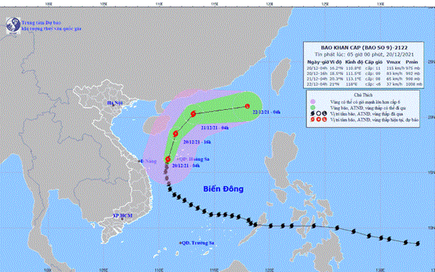 Typhoon Rai changes direction, gradually weakens hinh anh 2