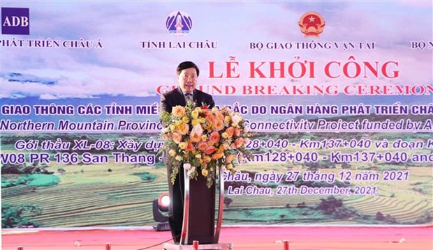 Construction of key routes linking northern mountainous provinces begins hinh anh 1