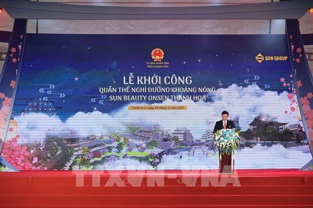 Construction on onsen resort complex begins in Thanh Hoa hinh anh 1