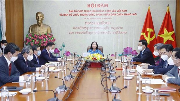 Organisation commissions of Vietnamese, Lao Parties foster cooperation hinh anh 1