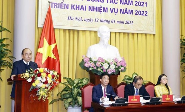 President assigns 2022 tasks to Presidential Office hinh anh 1