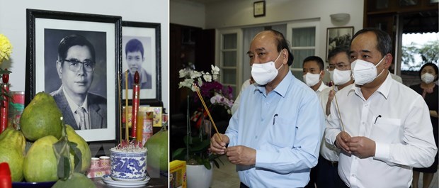 President offers incense to late Party, State leaders hinh anh 1