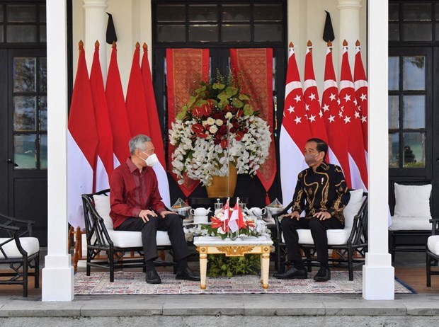 Indonesia, Singapore sign cooperation agreements hinh anh 1