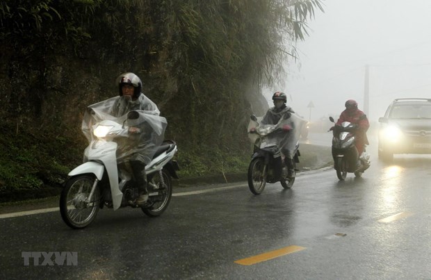 Cold air causes heavy rain in the northern mountain areas from January 28 hinh anh 1