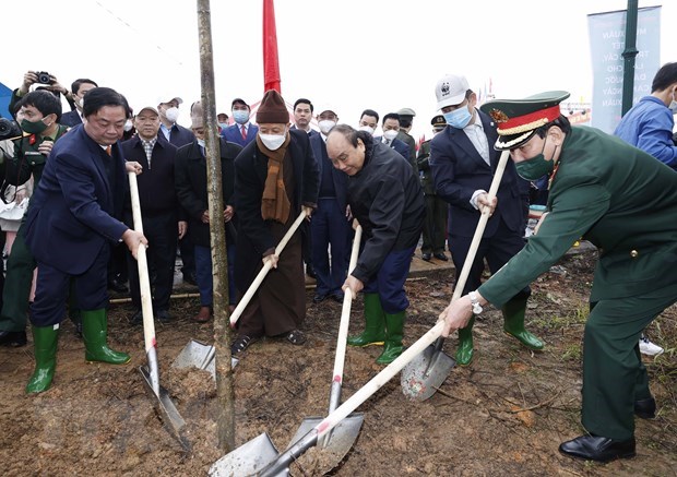 President launches tree planting festival in Phu Tho hinh anh 2