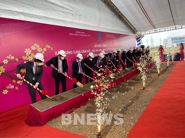Ground broken for new industrial park, workers’ housing projects in Bac Ninh hinh anh 1
