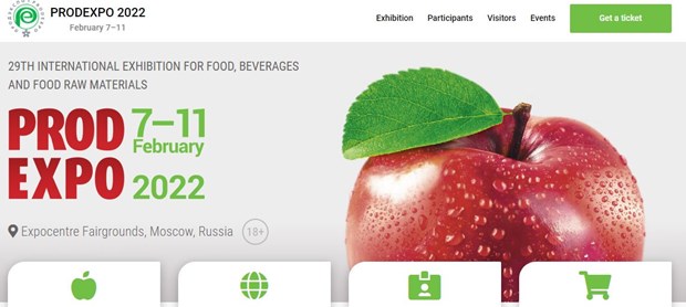 Vietnamese food companies join Russia's PRODEXPO 2022 hinh anh 1