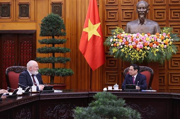Prime Minister hosts EC Executive Vice President hinh anh 1