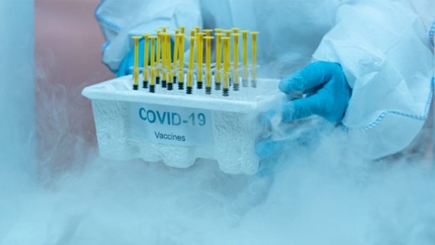 Vietnam receives additional 34 ultra-low freezers from US to store COVID-19 vaccines hinh anh 1