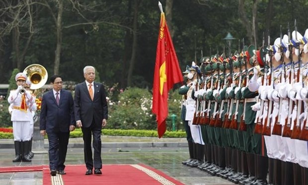 Welcome ceremony held for Malaysian PM hinh anh 1