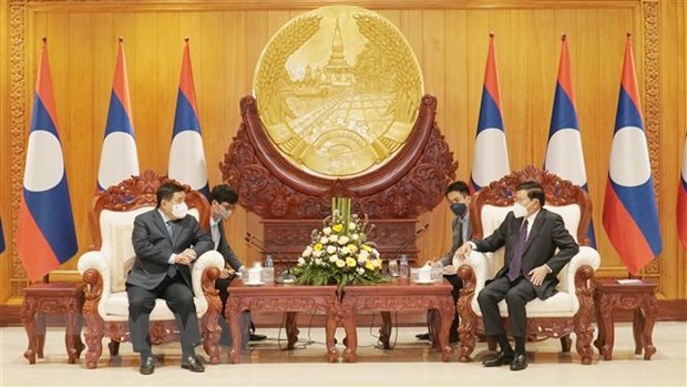 Vietnamese official pays courtesy visits to Lao leaders hinh anh 1