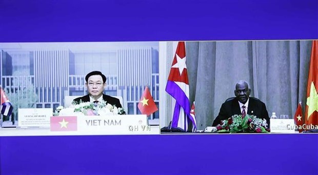 Top legislators of Vietnam and Cuba hold online talks hinh anh 1