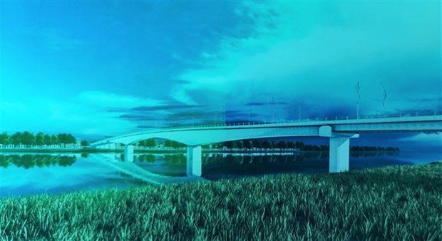Construction of bridge spanning Hau River begins hinh anh 1