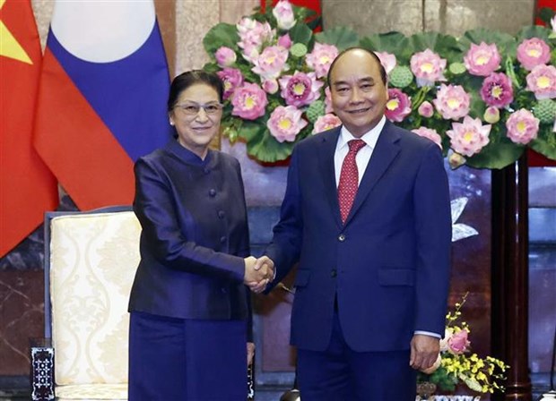President Nguyen Xuan Phuc receives Lao Vice President Pany Yathotou hinh anh 1