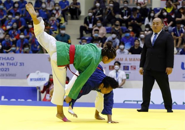 SEA Games 31: Kurash athletes win four gold medals for Vietnam hinh anh 1