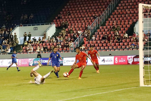 SEA Games 31: Myanmar win 3-0 over Laos in women’s football hinh anh 1