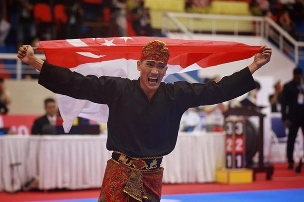 Pencak Silat fighter wins first gold for Singapore at SEA Games 31 hinh anh 1