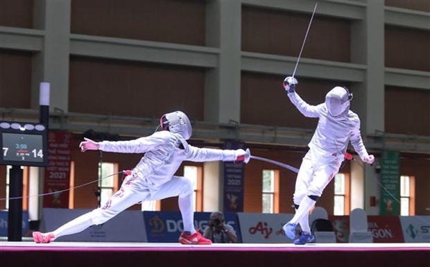 SEA Games 31: Vietnamese fencer wins gold in men's sabre hinh anh 1