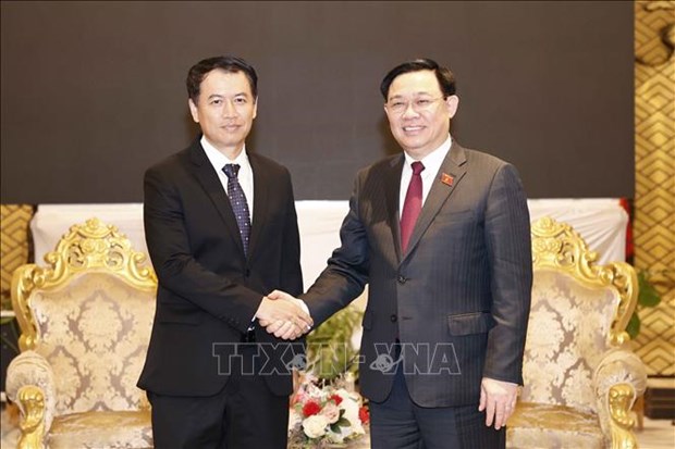NA Chairman receives President of State Audit Organisation, meets former leader of Laos hinh anh 1