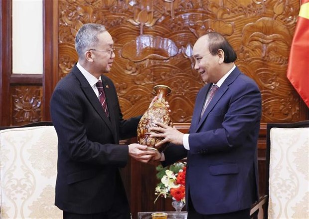 State leader receives outgoing Bruneian ambassador hinh anh 1