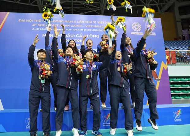SEA Games 31: Thailand wins gold medal in women's team badminton hinh anh 1