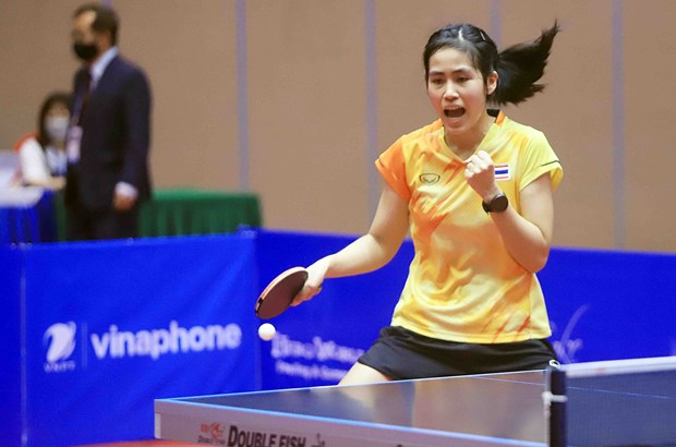 SEA Games 31: Thai players advance to women's table tennis final hinh anh 1