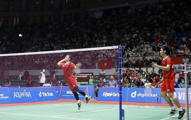 SEA Games 31: Indonesia satisfied with position in top three hinh anh 1