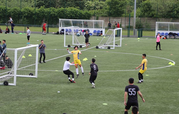 Football tournament promotes cohesion among OVs in UK hinh anh 1