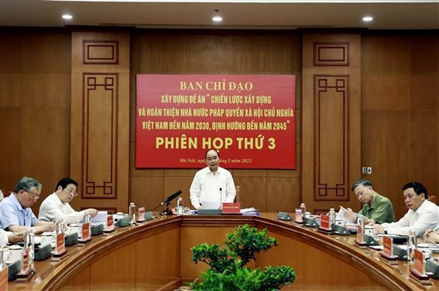 President chairs session of steering committee on law-governed socialist state building project hinh anh 1