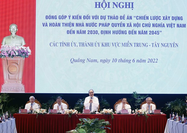 Conference seeks central localities’ opinions on law-governed state building project hinh anh 1