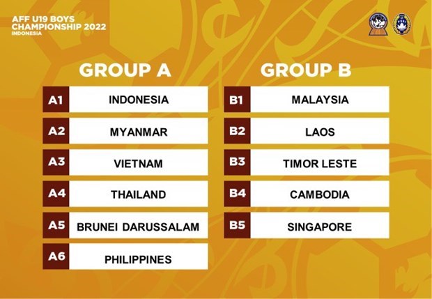 Vietnam placed in Group B at AFF U-19 football tournament hinh anh 1