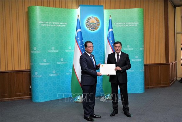 Vietnamese Ambassador presents credentials to Uzbekistan's acting FM hinh anh 1