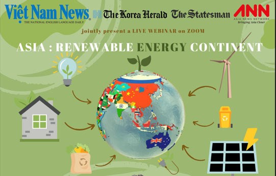 Viet Nam News to co-chair webinar on renewable energy in Asia hinh anh 1