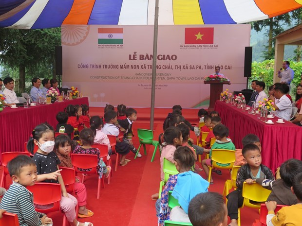 Indian-funded preschool handed over to Lao Cai province hinh anh 1