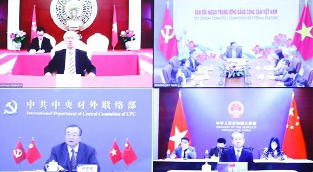 Vietnamese, Chinese communist party officials hold talks hinh anh 1