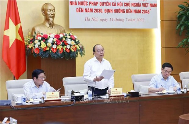 Meetings look into strategy on building, perfecting rule-of-law socialist State hinh anh 1