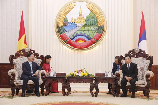 Vietnam’s senior officials visit Laos to attend celebrations of diplomatic ties anniversary hinh anh 2