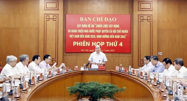 Steering committee for building law-governed socialist state convenes 4th session hinh anh 1